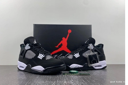 AIR 4 JORDAN FQ8135-001 WHITE RETRO THUNDER  FQ8135-001 0412